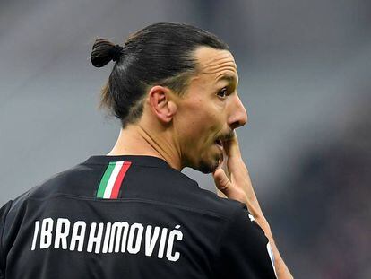 Ibrahimovic, durante su estreno contra la Sampdoria.