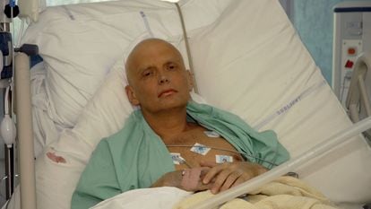 El exespía ruso Alexander Litvinenko, hospitalizado en Londres pocos días antes de morir.
