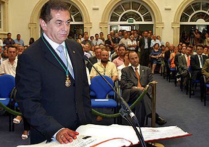 José Añez, durante la toma de posesión de su cargo de presidente de la Diputación.