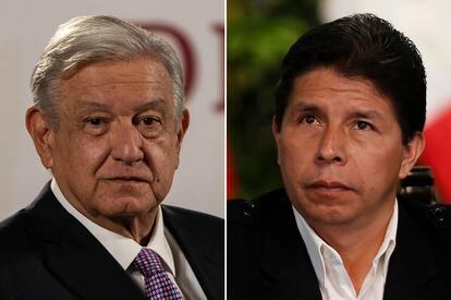 Los presidentes de México y Preú, Andrés Manuel López Obrador y Pedro Castillo.