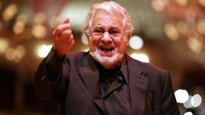 Plácido Domingo durante un ensayo en Viena en 2016.