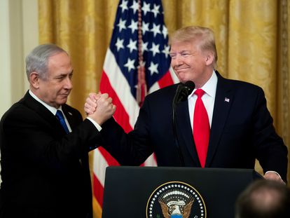 Donald Trump y  Benjamin Netanyahu en la Casa Blanca el pasado mes de enero.