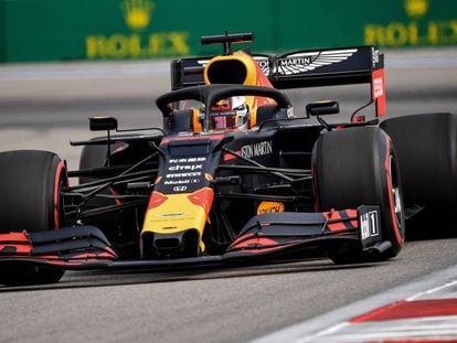 Verstappen, durante los entrenamientos libres del viwernes en el GO de Rusia de Fórmula 1.