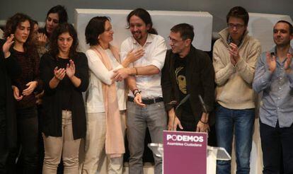 Clausura de la  Asamblea Ciudadana de Podemos, en octubre.