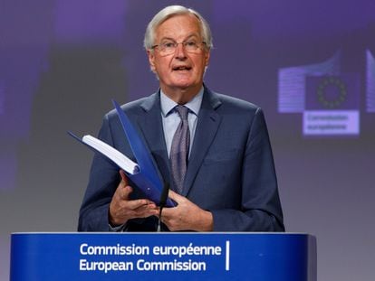 El negociador jefe europeo del Brexit, Michel Barnier, el pasado 24 de abril, en Bruselas.