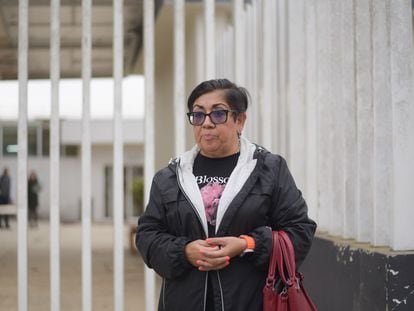 Angélica Sánchez acude a los juzgados de Coatepec (Estado de Veracruz), este lunes.