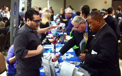 Una feria de empleo celebrada en octubre en California.