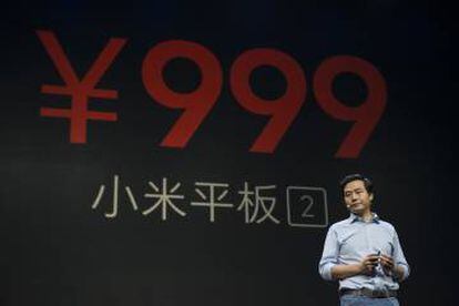 Lei Jun, CEO de Xiaomi, durante un lanzamiento en Pekín.