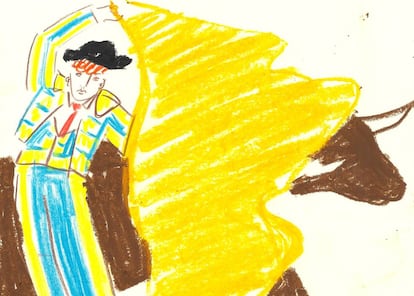 Uno de los dibujos taurinos del británico Luke Edward Hall.