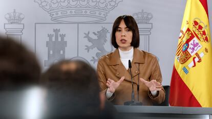 La ministra de Ciencia, Innovación y Universidades, Diana Morant, durante la rueda de prensa tras el Consejo de Ministros