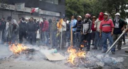 Maestros durante las protestas