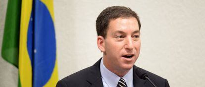 El reportero Glenn Greenwald, en Brasilia la semana pasada.