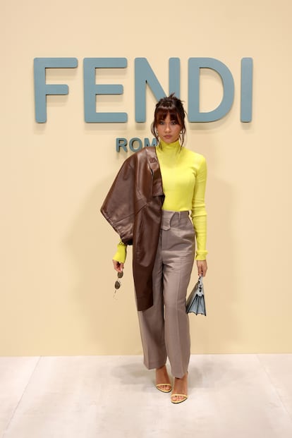 Aitana en el desfile de Fendi. 