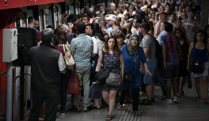 Vaga del metro el 2017.