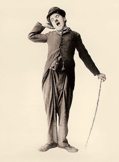 Una de las imágenes de la exposición sobre Charles Chaplin en el CaixaForum de Barcelona.