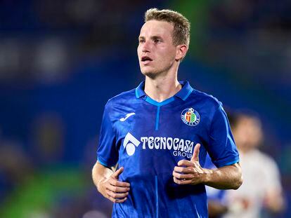 Jakub Jankto, en un partido con el Getafe en el estadio Alfonso Pérez, en agosto de 2021.
