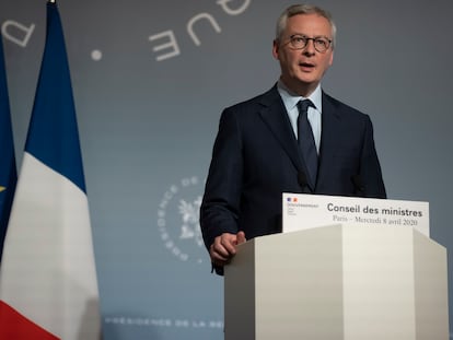 El ministro francés de Economía, Bruno Le Maire, el miércoles durante una comparencia en París.