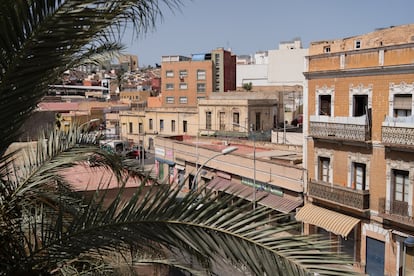 Vista desde una terraza de un barrio de mayoría musulmana de Melilla.
