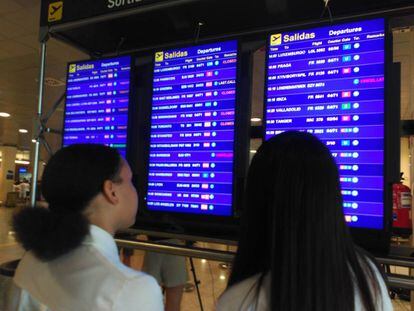 Imagen de retrasos en el aeropuerto de El Prat.