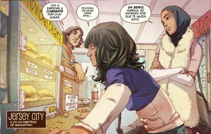 La joven Kamala Khan, Ms. Marvel, en una viñeta de uno de sus cómics.