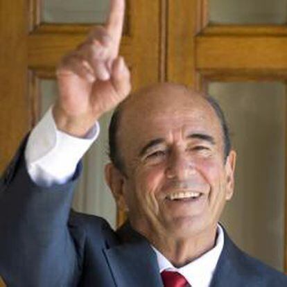 El presidente del Santander, Emilio Botín