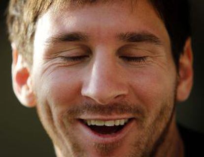 Leo Messi, durante la entrevista
