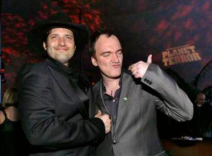 Robert Rodríguez y Quentin Tarantino, anoche, en el estreno de 'Grindhouse'