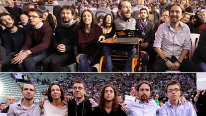 La cúpula de Podemos, en 2014 y hoy