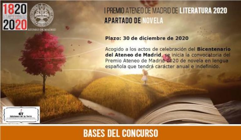 Cartel del I Premio de Novela del Ateneo de Madrid