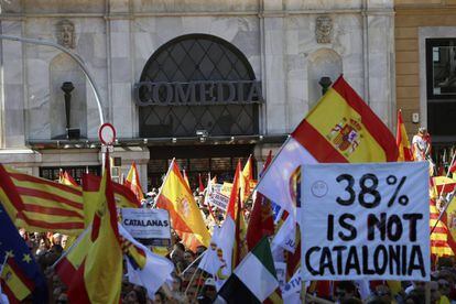 Manifestación del pasado domingo en Barcelona.