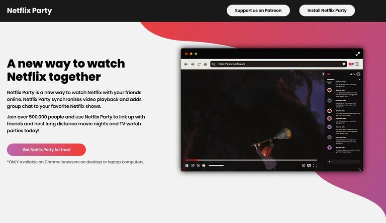 Pantallazo de Netflix Party