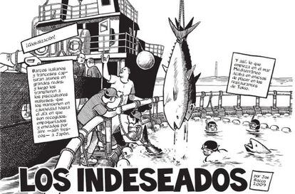 Primera página de uno de los reportajes de Joe Sacco.