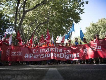 Marcha de jubilados en Valladolid para reclamar unas pensiones dignas