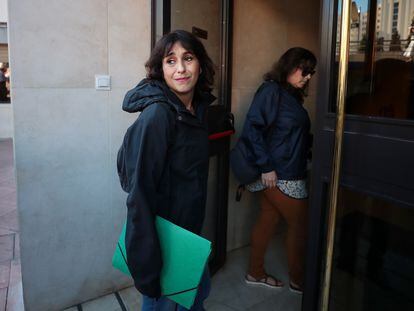 Juana Rivas, a su llegada a los juzgados de Granada en 2018.