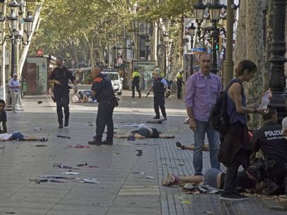 Víctimas del atentado de Barcelona, el 17 de agosto de 2017