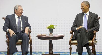 Raul Castro y Barack Obama, en una reunión en abril de este año.
