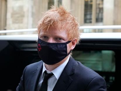 Ed Sheeran, el 15 de marzo, a su llegada al tribunal de Londres para declarar en el juicio por el supuesto plagio de 'Shape of You', el pasado 15 de marzo.