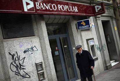 Una sucursal de Banco Popular en Madrid.