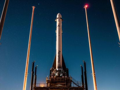Terran 1, el primer cohete del mundo en estar fabricado con piezas 3D el pasado 10 de marzo de 2023 en la lanzadera de Cabo Cañaveral, Florida.