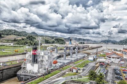 Vista del Canal de Panamá hoy en día.