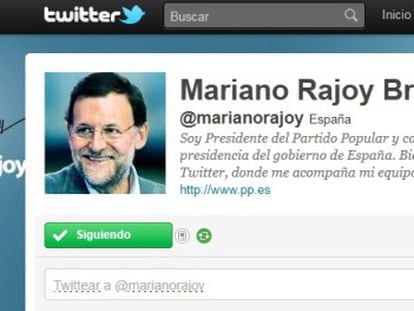 Captura de pantalla del Twitter de Mariano Rajoy.