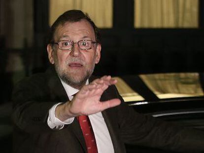 El presidente del Gobierno, Mariano Rajoy, abandona el Congreso el pasado lunes. 