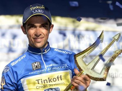 Contador celebra la Tirreno-Adriático.