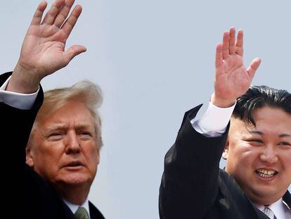 El presidente estadounidense Donald Trump, y el líder de Corea del Norte, Kim Jong-un. REUTERS
