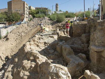Estat de les excavacions del barri jueu de Lleida.