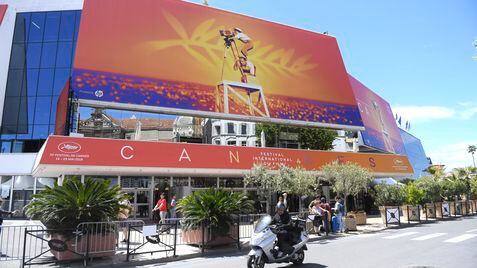 Fachada lateral del Palacio de festivales, lugar donde se celebra el festival de Cannes, el pasado mes de mayo.