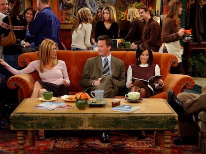 Jennifer Aniston, Matthew Perry, Courteney Cox y Matt LeBlanc, en Friends.