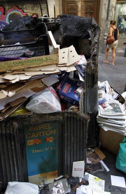 Basura en el centro.