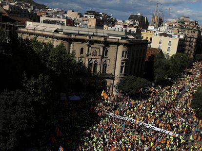 Manifestaci&oacute;n de &#039;La Diada&#039; en Barcelona, el pasado 11 de septiembre. 
