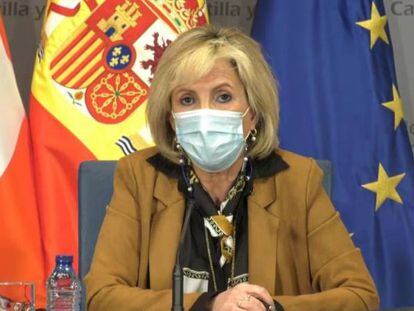La consejera de Sanidad de la Junta de Castilla y León, Verónica Casado, en rueda de prensa